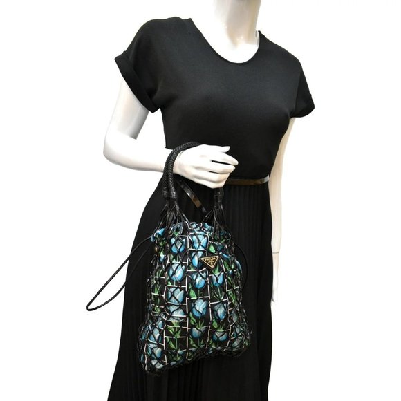 PRADA Rete Fabric Mesh Tote Bag Multicolor - Picture 2 of 12